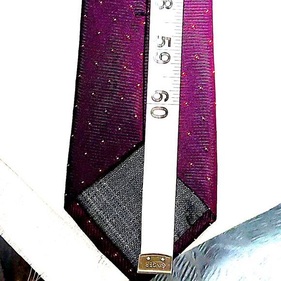 Kenneth Cole Awearness Silk Men's Tie Burgundy Geometric Size X-Long NEW - Picture 10 of 16